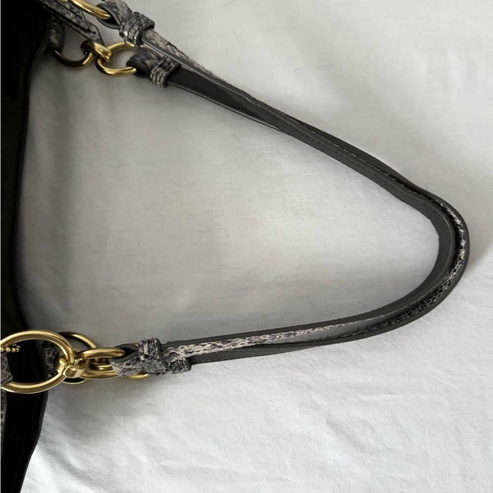 Coach Alexandra EUC python embossed leather tote - image 5